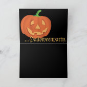 Carte Visage de citrouille pour Halloween (Intérieur)