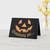 Carte Visage de citrouille pour Halloween (Fleur jaune)