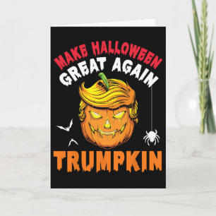 Carte Visage de citrouille Trumpkin rend Halloween à nou