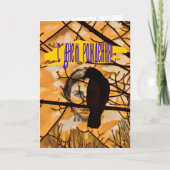 Carte Visage de Corbeau au Feu Doré (Devant)