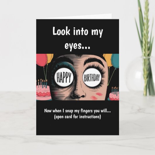 Carte Visage de dessin avec joyeux anniversaire dans les (Devant)