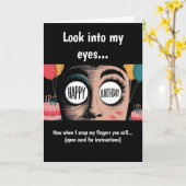 Carte Visage de dessin avec joyeux anniversaire dans les (Fleur jaune)