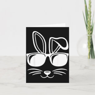 Carte Visage de lapin avec lunettes de soleil hommes gar