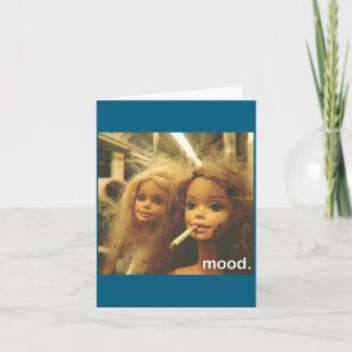 Carte Visage de poupée en détresse Mignon Mème Premium