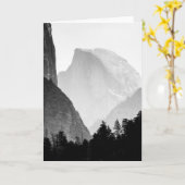 Carte Visage de roche demi-dôme Iconique | Yosemite Vall (Fleur jaune)