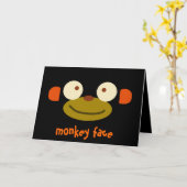 Carte Visage de singe ! (Fleur jaune)