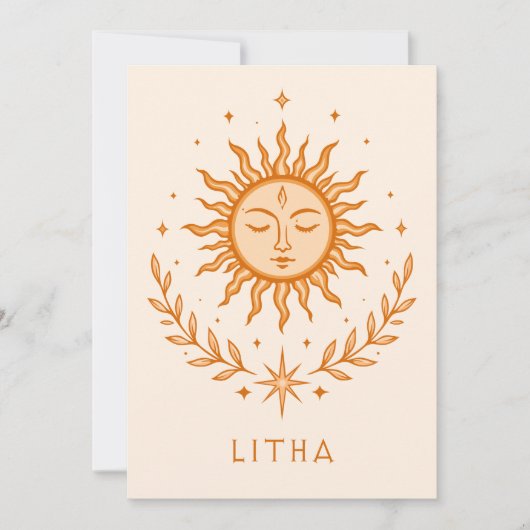 Carte Visage de soleil céleste itha Couronne botanique A (Devant)