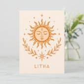 Carte Visage de soleil céleste itha Couronne botanique A (Debout devant)