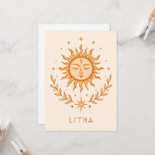 Carte Visage de soleil céleste itha Couronne botanique A (Devant/Arrière en situation)