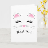 Carte Visage du chat Glam (Fleur jaune)