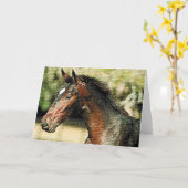 Carte Visage du cheval mosaïque Carreaux (Fleur jaune)