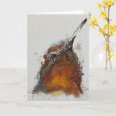 Carte Visage d'un colibri (Fleur jaune)