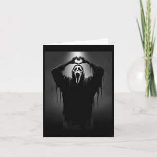 Carte Visage effrayant Horreur Fantôme Cœur Mains Hallow