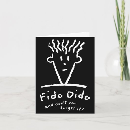 Carte Visage Fido Dido N'oublie pas (Devant)