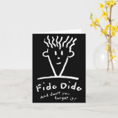 Carte Visage Fido Dido N'oublie pas (Fleur jaune)