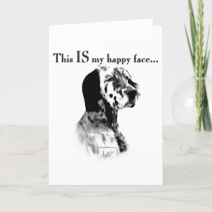 Carte Visage heureux de Setter Anglais