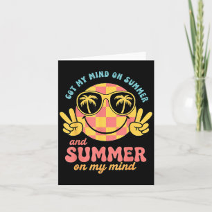Carte Visage heureux groovy ambiance estivale j'ai l'esp