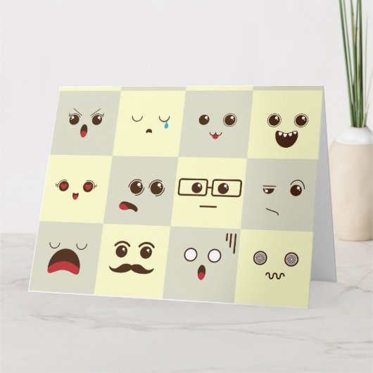 Carte Visage mignon (Devant)