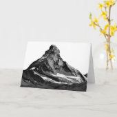 Carte Visage noir et blanc de nord de Matterhorn (Fleur jaune)