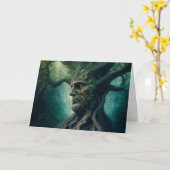Carte Visage sage dans la forêt mystique de l'arbre anti (Fleur jaune)