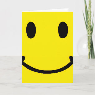 Carte Visage Souriant Jaune Clair Rétro