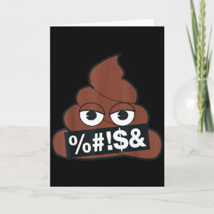 Carte Visage sourire jaune censure caca Emoji officiel