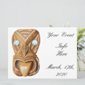 Carte Visage Tiki Maori sculpté Thunder_Cove (Debout devant)