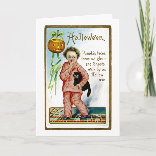 Carte Visages Citrouilles d'Hallowe (Devant)