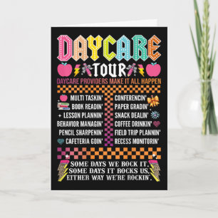 Carte Visite de la garderie Abcd Professeur travailleur