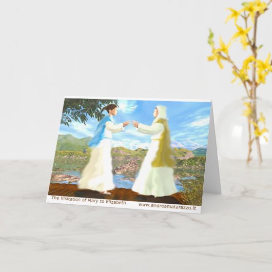 Carte Visite de Marie à Elizabeth (Fleur jaune)