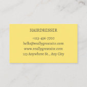 carte visite pour coiffeuse (Dos)