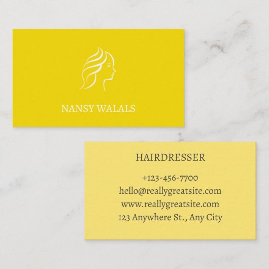 carte visite pour coiffeuse (Devant / Derrière)