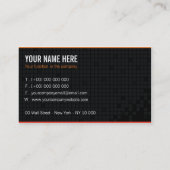 Carte visite - Professionnel informatique orange 2 (Dos)