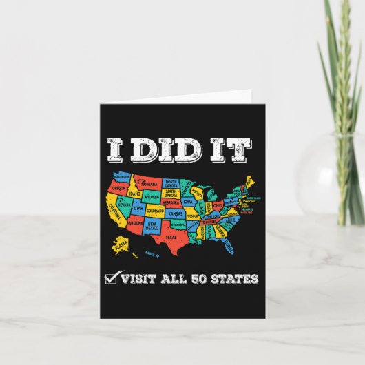 Carte Visité Tous Les 50 États (Devant)