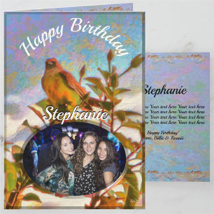Carte Visiteur de la fête d'anniversaire sur le toit 233