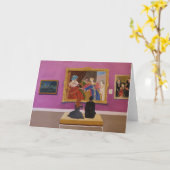 Carte Visiteurs de musée bien habillés (Fleur jaune)