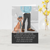 Carte Viszla de la Fête des pères de chien drôle (Fleur jaune)