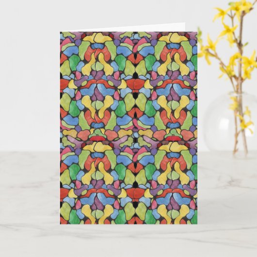 Carte vitrail (Fleur jaune)