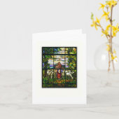 Carte VITRAIL D'ÉGLISE - Bon Pasteur (Fleur jaune)