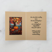 CARTE VITRAIL PENSÉE POUR VOUS D'AUTOMNE (Intérieur)