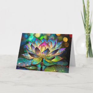 Carte Vitre Fleur de Lotus Vibrante