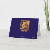 Carte Vitreaux de chat roux mignon (Dos)
