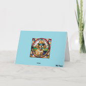 Carte Vitreaux de chiot caniche mignon (Dos)