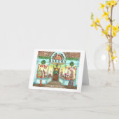 Carte Vitrine de pâtisserie de Noël petite (Fleur jaune)