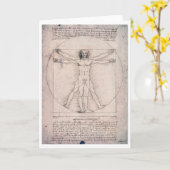 Carte Vitruvian Man Vitruvian Man, Leonardo da Vinci (Fleur jaune)