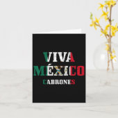 Carte Viva Mexico Cabrones Funny Cinco De Mayo Mexico F (Fleur jaune)