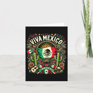 Carte Viva Mexique Fête de l'Indépendance Drapeau mexica