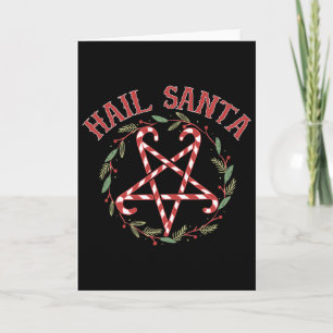 Carte Vive le costume de Noël de Krampus de Santa _1
