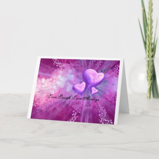 Carte vivent l'amour de rire toujours (Devant)