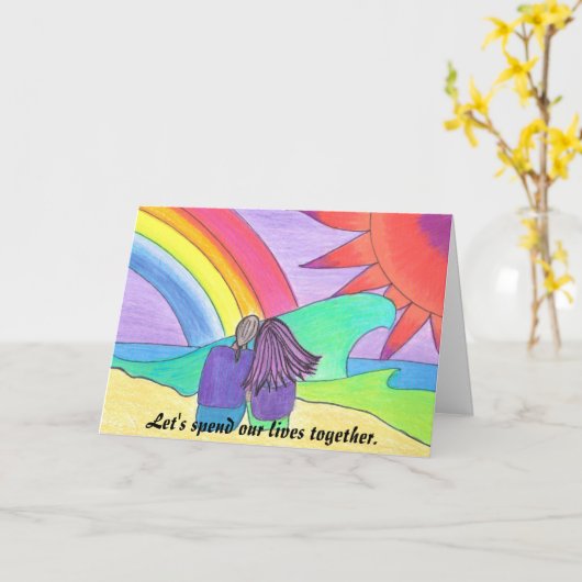 Carte Vivez ensemble (Fleur jaune)